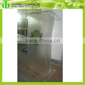 DDL-0026 Cheap Church Podium, Frosted Lectern Podium, Cheap Podium thumbnail-1