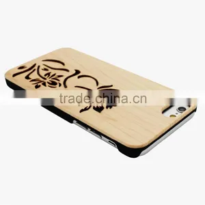 Beautiful Flower Hollow Out Good Hand Feeling PC/TPU & Wood Two in One Phone Case for Iphone 6 thumbnail-6