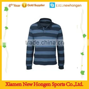 2015 Men's Custom Logo Striped Rugby Jersey Wholesale thumbnail-1