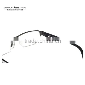Designer Inspired Half Rim Fashion Grey & White Men Metal Cool Eyewear Optical Frames Glasses HD640 thumbnail-5