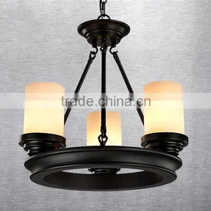 Top Sell Stylish Stone Chandelier,classic 3 Light Wrought Iron Pendant Lamp,vintage Modern Hotel Chandelier thumbnail-1
