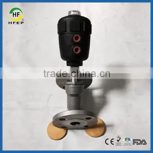 Stainless Steel Single and Double Pneumatic Actuator Angle Seat Valve thumbnail-2