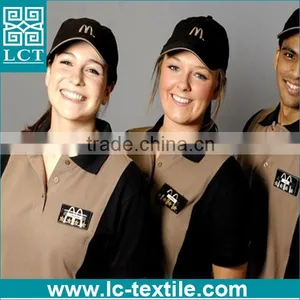 Custom Made Logo Embroidered Fast Food Uniforms for Mcdonald's thumbnail-1