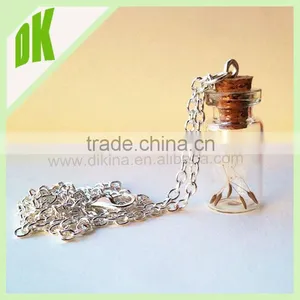 - a Beautiful Present or a Gift for Yourself **** Handmade Decorative Mini Dandelion Wish Glass Bottle Necklace thumbnail-2