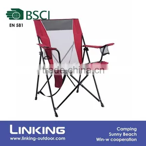 Comfortable Mesh Folding Chair With Cup Holders thumbnail-1