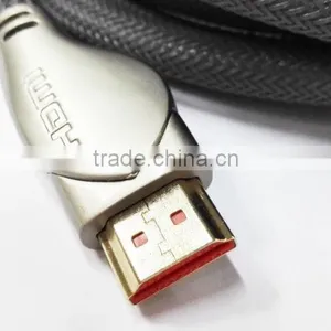 Gold Metal 1.4V HDMI CABLE With Nylon Net 1.8M thumbnail-1