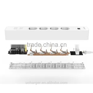 ORICO Overload Over Voltage Over Current Short Circuit Protected 4 Gang 4 USB Extension Socket Usb eu With Surge Protector thumbnail-4