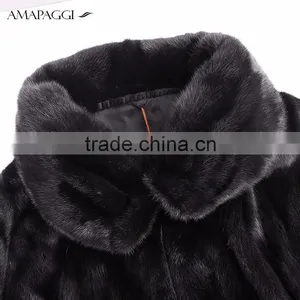Wholesale Top Quality Black Slim Mink Womens Fur Coat From China thumbnail-4