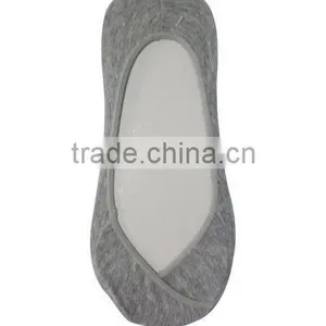 Ladies' Fashion Grey Melange Footie Socks thumbnail-1