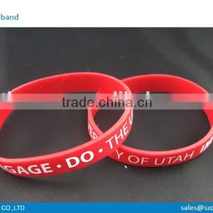 Cheap Price Promotional Silicone Wristband/cheap Wristband/Red Color Printing Silicone Wristband thumbnail-1