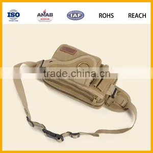 Classical Style Multilayer Adjustable Strap Canvas Waist Bag for Outdoor Cycling thumbnail-1