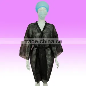 Disposable Nonwoven PP Salon Kimono SPA and Salon Gown Bathrobe thumbnail-2
