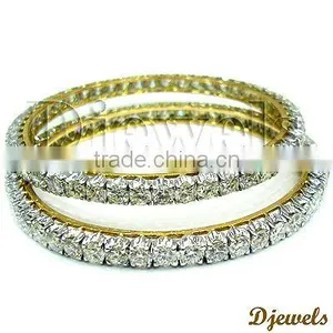Diamond Gold Bangles, Gold Bangles, Diamond Jewelry thumbnail-2