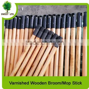 Factory Price Varnished Wooden Brush Handle/ Well Straight Wood Stick thumbnail-2