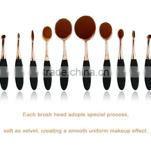 2016 New Arriving 10PCS In One Set High Quality Rose Gold Professional Makeup Brush thumbnail-6