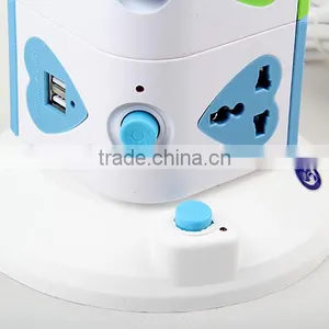 Wholesale Hot Sell Useful Rotatable Four Layers uk Plug Scoket Usb Power Charge Outlet Usb Scoket thumbnail-4