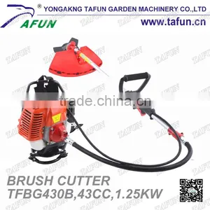 Gasoline Backpack Brush Cutter With Nylon Cutter and Metal Blade thumbnail-1