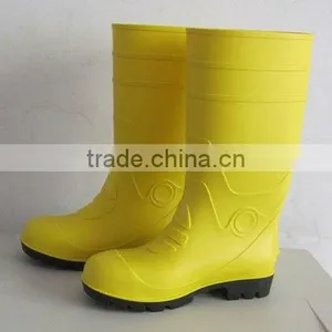 Water Resistant Yellow Cheap Price PVC Rain Boot, Safety PVC Rain Boot thumbnail-1