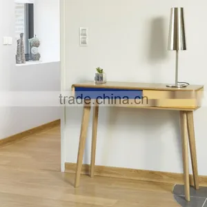 Factory Supply Home Use English Oak Wood Veneer Console Table For Sale thumbnail-1