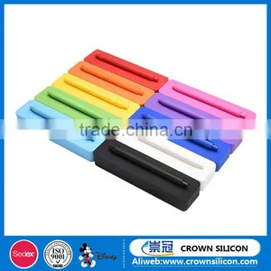 High Quality Silicone Rubber Color Pencil Case With Office&school Supplies thumbnail-1