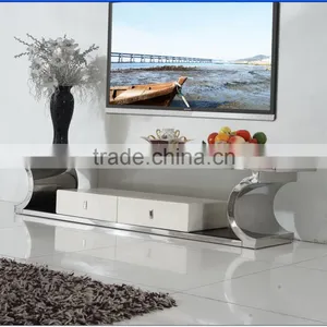 Wholesale High Quality Home Furniture Stainless Steel TV Stand Modern E395 thumbnail-2