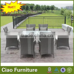 Restaurant Furniture 6 Seater Rattan Dining Set thumbnail-3