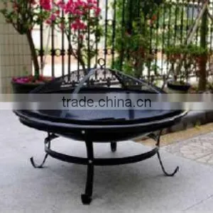 OUTDOOR FIREPIT 30INCH BLACK ENAMEL FINISH WITH POKER thumbnail-1