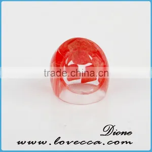 Botanical Resin Jewelry Rings , Handmade Rings With Real Flowers thumbnail-5