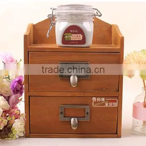 Antique Style Jewelry Storage Cabinets Zakka Storage Mini Cabinets With 2 Drawer thumbnail-1