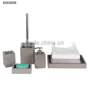 5-piece Beton Home Hotel Supplies Concrete Price Bathroom Accessory Set thumbnail-2