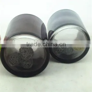Black Glass Candlestick thumbnail-1