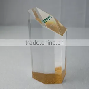 Custom Cylinder Bevel POP Acrylic Paperweigt thumbnail-3