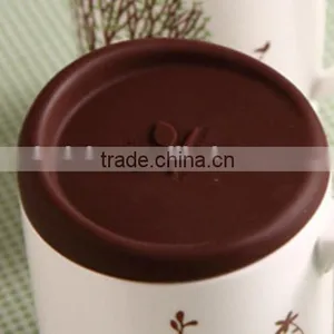 Ceramic Coffee Mug With Silicone Lid,Travel Mug thumbnail-6