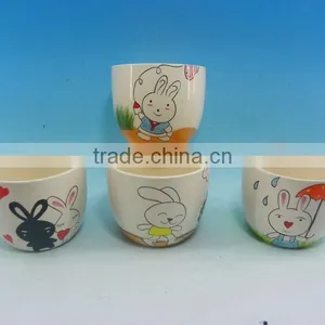 Small White Ceramic Flower Pot thumbnail-1