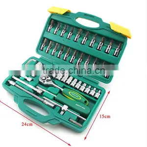 Berrylion Socket Set CR-V Material 46pcs Socket Set Heavy Duty Tool Kit thumbnail-1