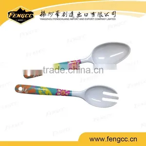 Flower Pattern Melamine Spoon for Soup thumbnail-1