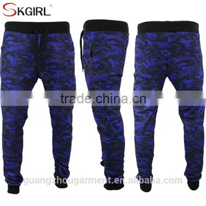 Cheap 100% Cotton Camo Hooded Zip up Hoodie and Jogging Pants Men Tracksuit Set With no Logo thumbnail-2