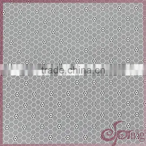 White Geometric Small Flower Elastic Lace Tricot Fabric, Decorative Bridal Lace Fabrics thumbnail-2