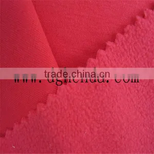 Red Knitting Fabric Bond Red Polar Fleece Fabric for Garment thumbnail-1