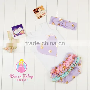 Wholesale Kids Clothes Outfits Wholesale Clothing Dubai Ruffle Shorts Set thumbnail-5