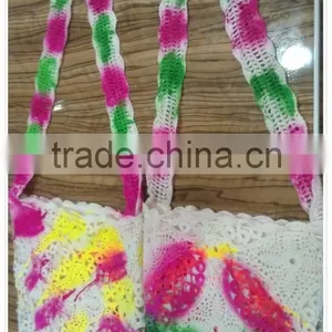 2015 New Design 100% Cotton Handmade Fashion Embroidered Luxury Crochet Handmade Shoulder Bag thumbnail-3