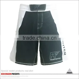 White and Black MMA Shorts Durable Martial Arts in Sportswear Men thumbnail-2