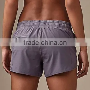 MGOO Wholesale Drawstring Waistband Womens Sport Shorts 100% Polyester Dri Fit Short Pants thumbnail-5