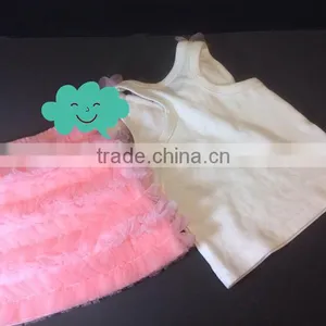 Sweet Girls Pink Ruffle Tulle Pettiskirts Set Boutique Chiffon TuTu Dresses thumbnail-2