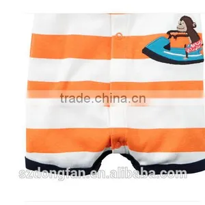 2016 New Fashion Design Carters Babies Costume Stripe Animal Printing Baby Girl Clothes Rompers From Guangzhou OEM Manufaturers thumbnail-5