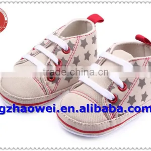 Star Printed Cotton Baby Boy's Sneaker Soft Bottom thumbnail-2