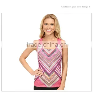 Latest Design Custom Fitness Printed Sexy Women Tank Top Yoga Sportswear thumbnail-3