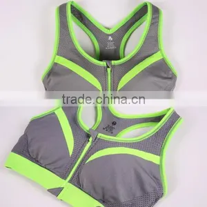 Patchwork Grey Girl Sport Seamless Hot Sexy Xxxx Sports Bra thumbnail-5