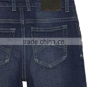 Custom Made Good Quality Dark Blue Higher Washed Denim Shorts thumbnail-3