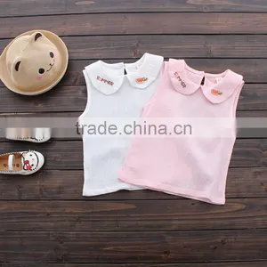 Wholesale Summer Cotton Printing Girls Shirt Dress Sleeveless thumbnail-4